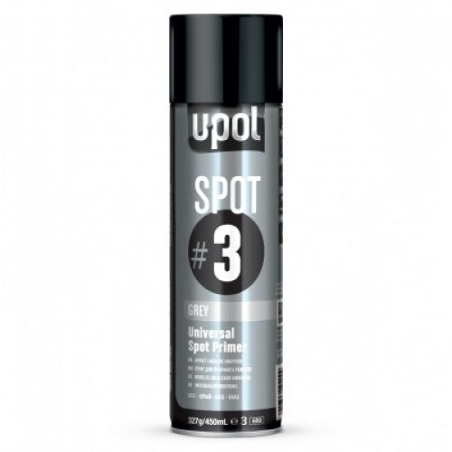 U-POL Грунт Spot #3 серый, универсальный для точечного ремонта, spray 450мл